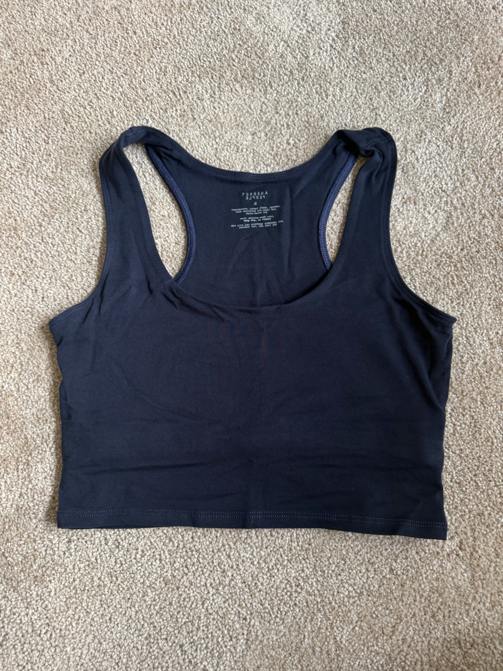 NWT Purusha People Oranic Cotton Noir Navy Muse Tank NWT Yoga Small
